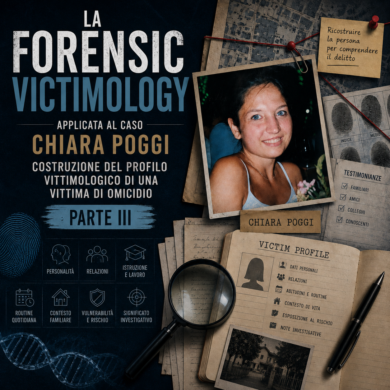LA FORENSIC VICTIMOLOGY APPLICATA AL CASO CHIARA POGGI. COSTRUZIONE DEL PROFILO VITTIMOLOGICO DI UNA VITTIMA DI OMICIDIO – PARTE III
