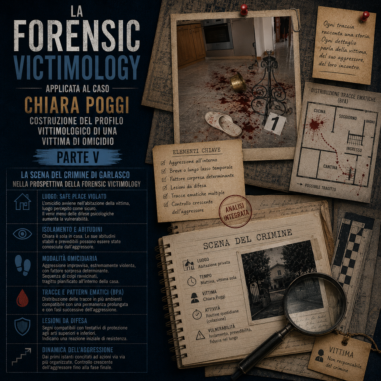 LA FORENSIC VICTIMOLOGY APPLICATA AL CASO CHIARA POGGI. COSTRUZIONE DEL PROFILO VITTIMOLOGICO DI UNA VITTIMA DI OMICIDIO – PARTE V